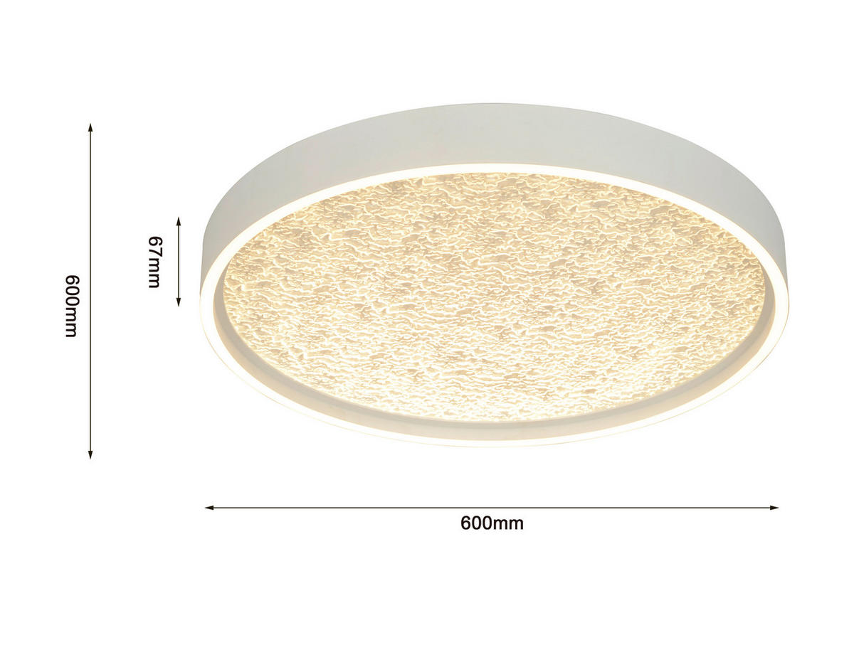 LED-DECKENLEUCHTE 60/6,5 cm   - Weiß, Basics, Kunststoff/Metall (60/6,5cm)