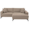 ECKSOFA TED Braun Cord Zierkissen  - Schwarz/Braun, Trend, Textil/Metall (228/174cm) - P & B