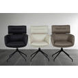 ARMLEHNSTUHL  Stoffauswahl, Sitzfläche 360° drehbar, automatische Rückholfunktion Webstoff  Beige  - Beige/Schwarz, Design, Textil/Metall (62/92/66cm) - Dieter Knoll