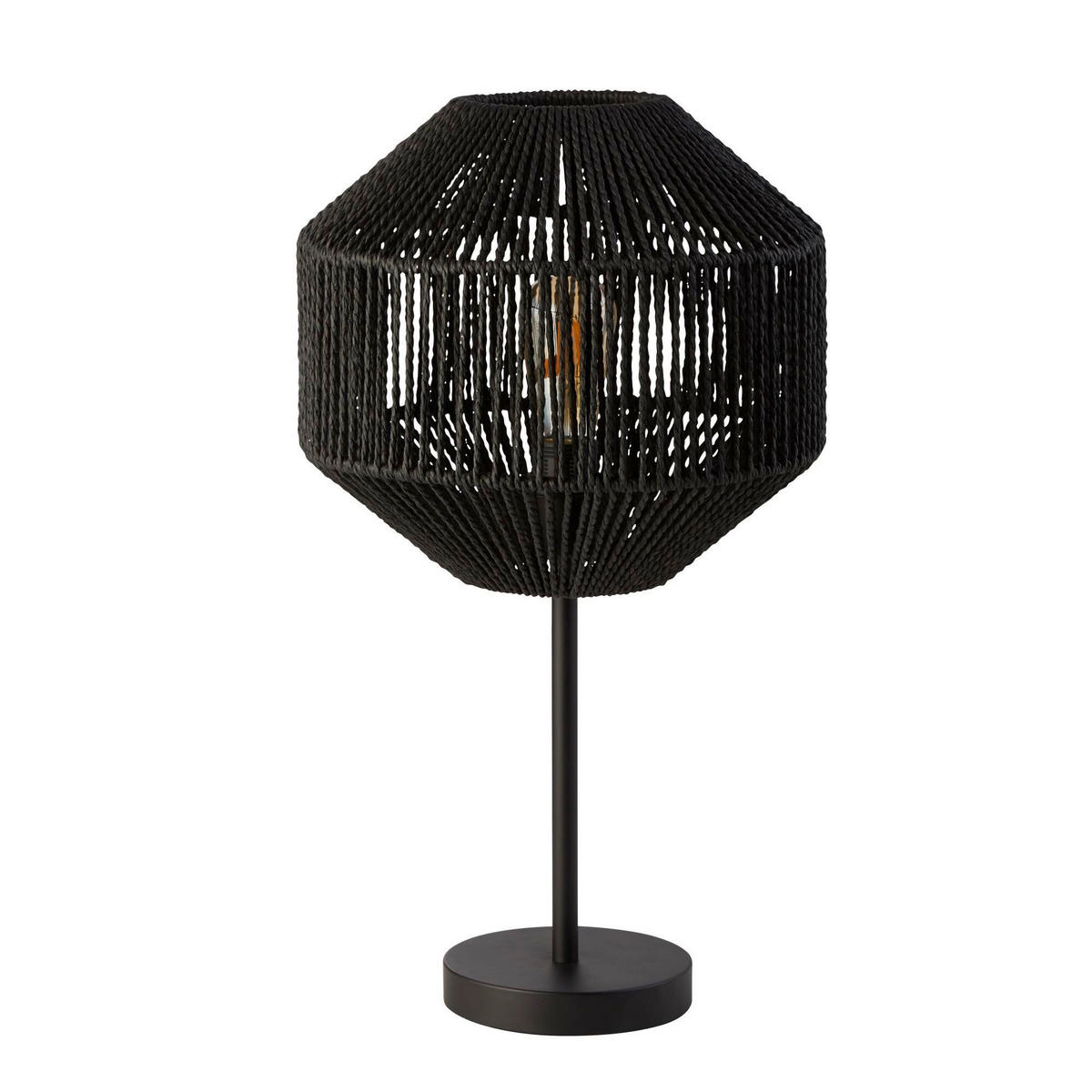 NAMIZNA SVETILKA  Wicker   31/31/55 cm          - črna, Basics, kovina/umetna masa (31/31/55cm)