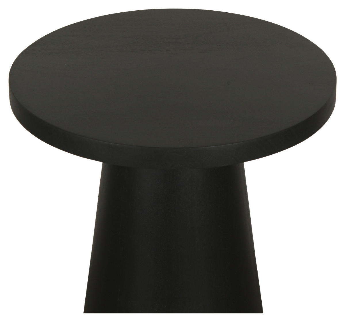 BEISTELLTISCH Akazie massiv Schwarz rund  - Schwarz, Design, Holz (35/60/35cm) - MID.YOU