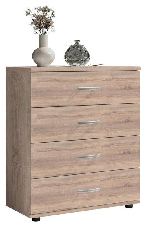KOMODA   60/70/30 cm   hrast Sonoma  - srebrne boje/hrast Sonoma, Design, drvni materijal/plastika (60/70/30cm) - Boxxx