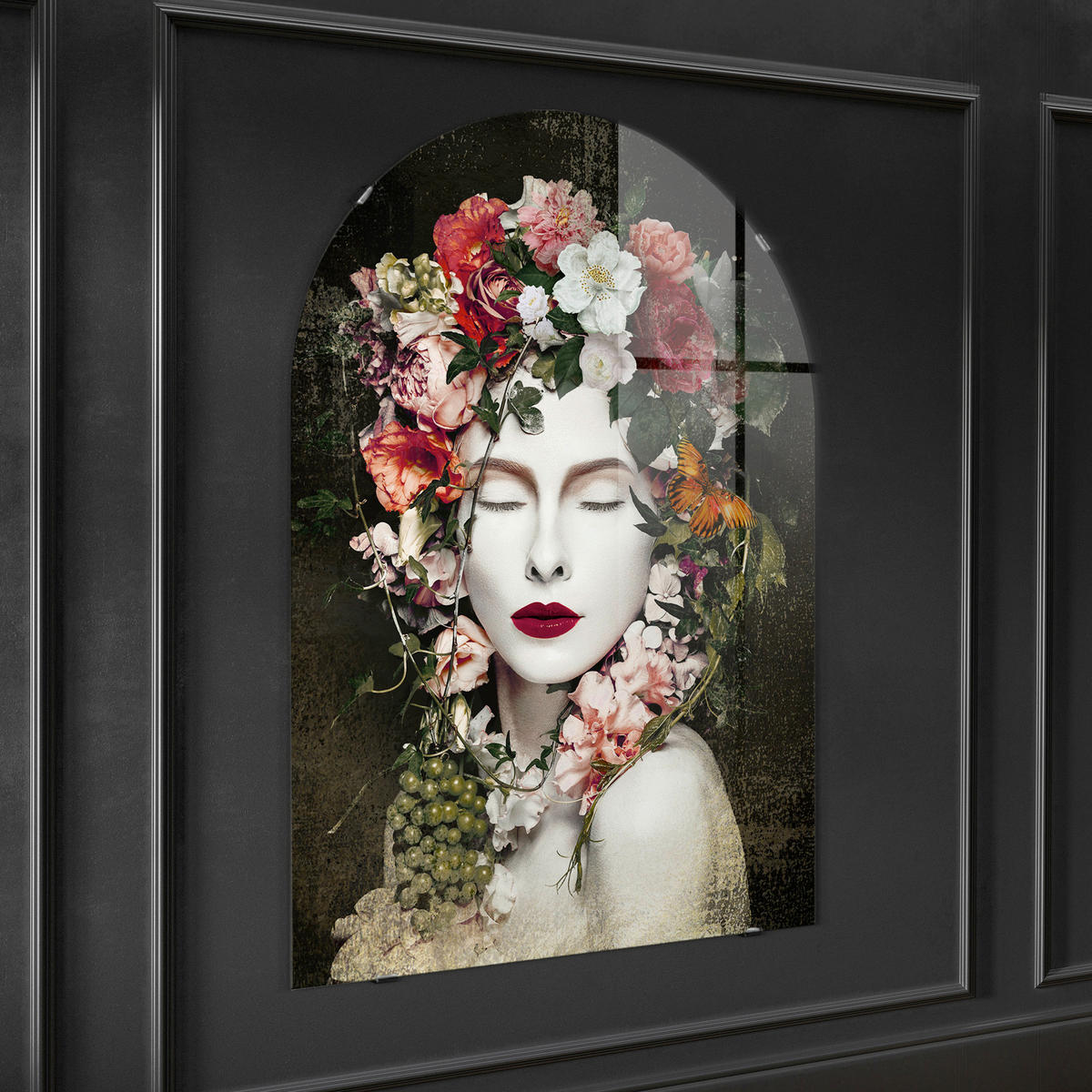 GLASBILD Frauen 70/100 cm  - Weiß, Basics, Glas/Papier (70/100cm)