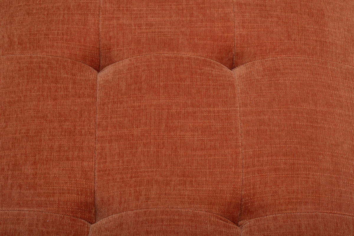 HOCKERBANK 110/49/43 cm Webstoff Orange, Naturfarben Kiefer, Kautschukholz massiv, Sperrholz  - Naturfarben/Orange, Design, Holz/Textil (110/49/43cm) - MID.YOU