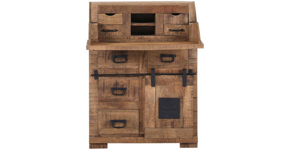 SEKRETÄR - Schwarz/Braun, LIFESTYLE, Holz (80/107/39cm) - Landscape
