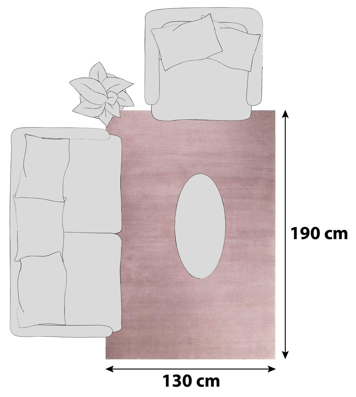HOCHFLORTEPPICH 130/190 cm ESP-4223-25 Rosa  - Rosa, Trend, Textil (130/190cm) - Esprit