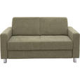 2-SITZER-SOFA  in Flachgewebe Grün  - Chromfarben/Grün, Design, Textil/Metall (158/83/85cm) - Xora