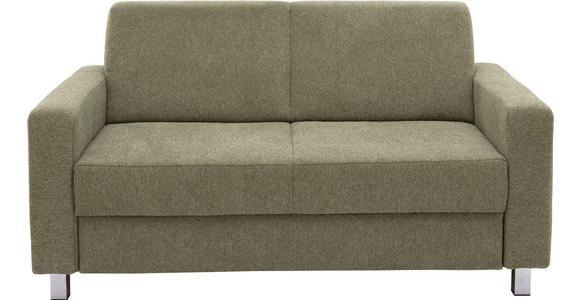 2-SITZER-SOFA  in Flachgewebe Grün  - Chromfarben/Grün, Design, Textil/Metall (158/83/85cm) - Xora