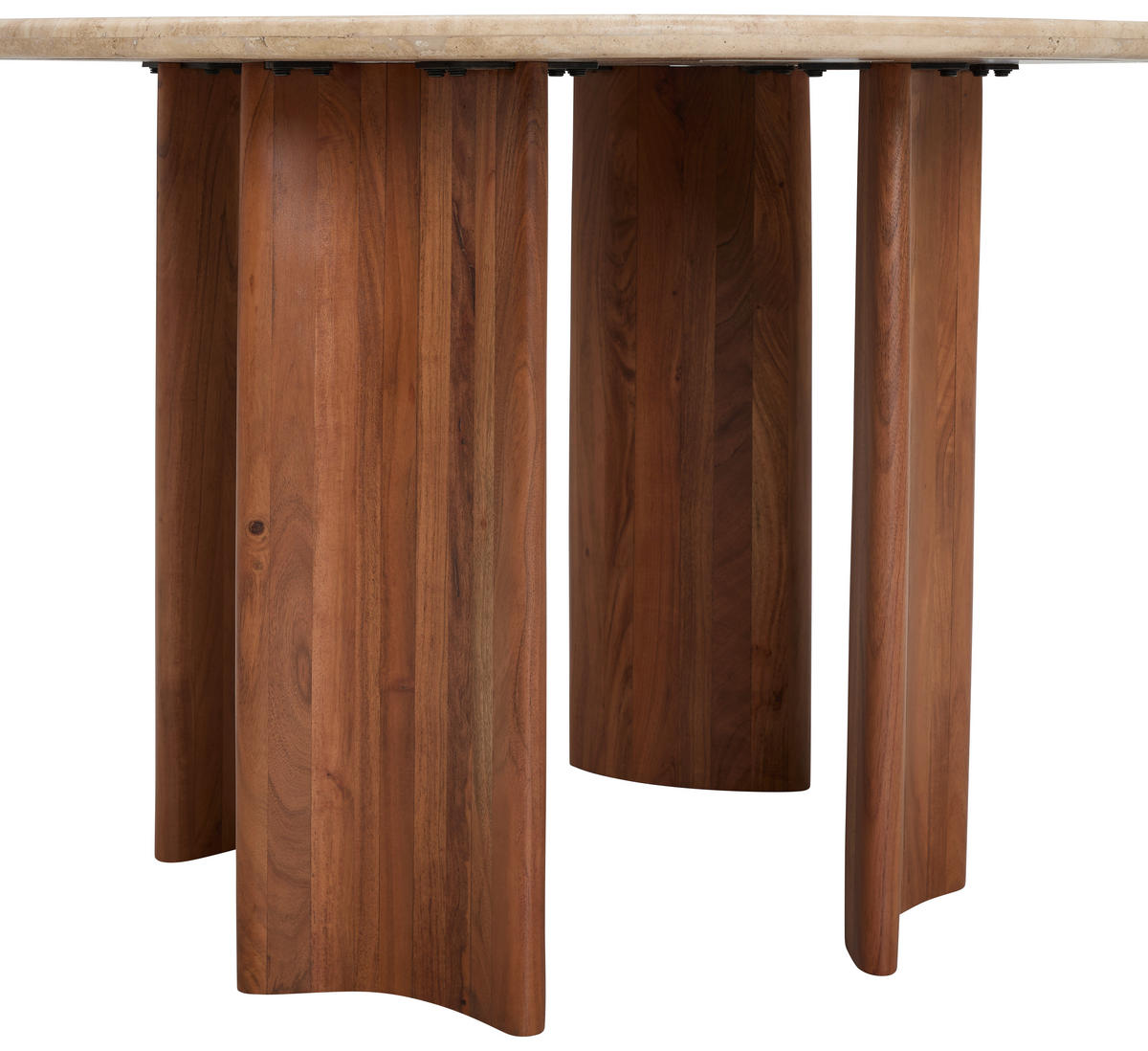 ESSTISCH in Holz, Stein  - Naturfarben/Akaziefarben, Trend, Holz/Stein (120cm) - Livetastic