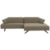 ECKSOFA in Struktur Beige  - Anthrazit/Beige, Design, Textil/Metall (276/165cm) - Himolla