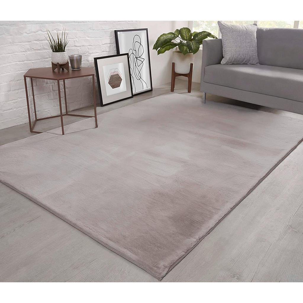 Thumbnail - Novel Fellteppich Olympos, Grau, Textil, Uni, rechteckig, 160x230 cm, Oeko-Tex® Standard 100, rutschfest, Teppiche & Böd...