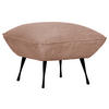 HOCKER in Textil Rosa  - Schwarz/Rosa, Konventionell, Textil/Metall (60/49/53cm) - MID.YOU