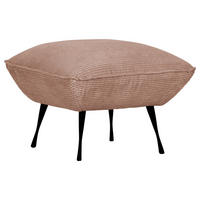 HOCKER in Textil Rosa  - Schwarz/Rosa, Konventionell, Textil/Metall (60/49/53cm) - MID.YOU