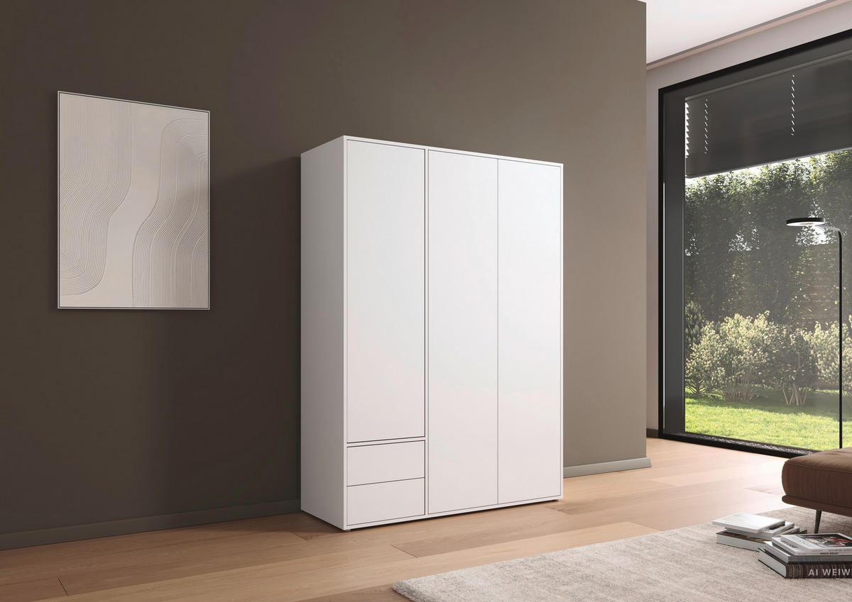 DREHTÜRENSCHRANK in Weiss  - Weiss, Modern, Holzwerkstoff (140/194/53cm) - Rauch Möbel