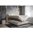 BOXBETT 180/200 cm  in Taupe  - Taupe/Chromfarben, MODERN, Holz/Holzwerkstoff (180/200cm) - Esposa