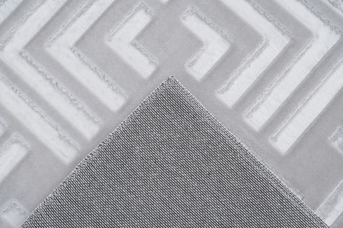 RAVNO TKANA PREPROGA  Calma     200/290 cm    tkano  srebrne barve  - srebrne barve, Basics, tekstil (200/290cm) - Kayoom