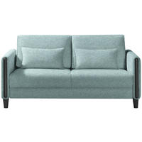 SCHLAFSOFA in Holz, Textil Schwarz, Hellblau  - Schwarz/Hellblau, Design, Holz/Textil (174/88/104cm) - Niels Andersson