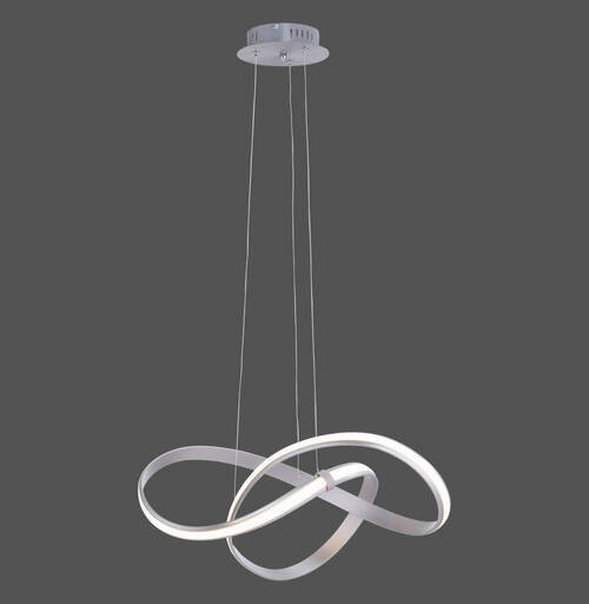 LED-HÄNGELEUCHTE 57/57/120 cm  - Grau, Design, Kunststoff/Metall (57/57/120cm) - Paul Neuhaus