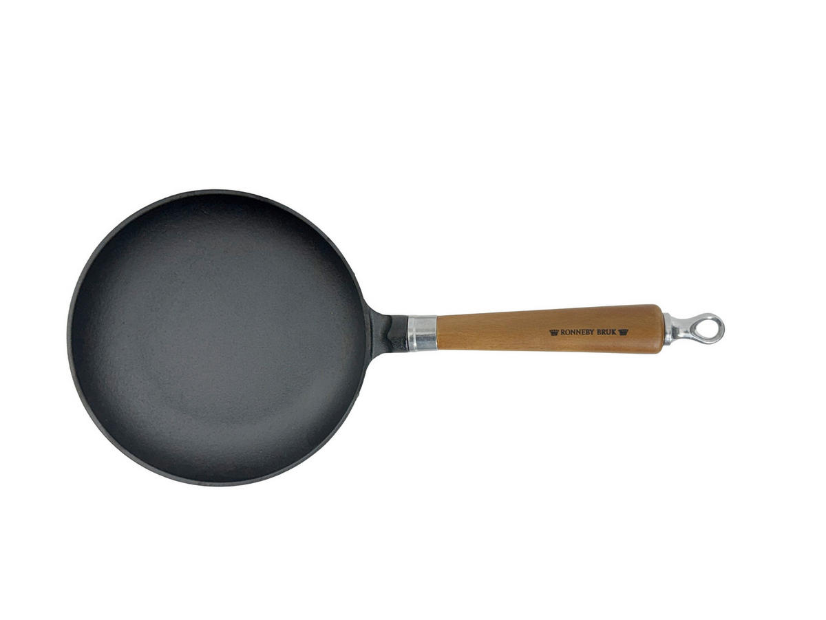 BRATPFANNE  - Schwarz/Braun, Basics, Holz/Metall (44/20/9cm)