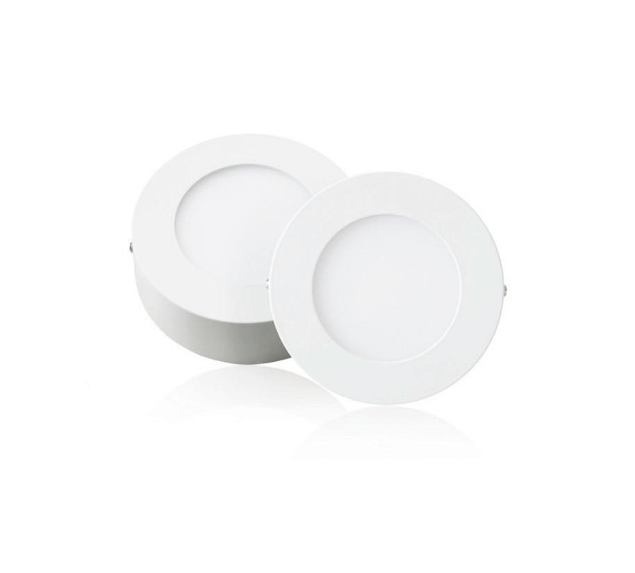 LED PANEL  - bela, Osnovno, metal/plastika (12/3,8cm)