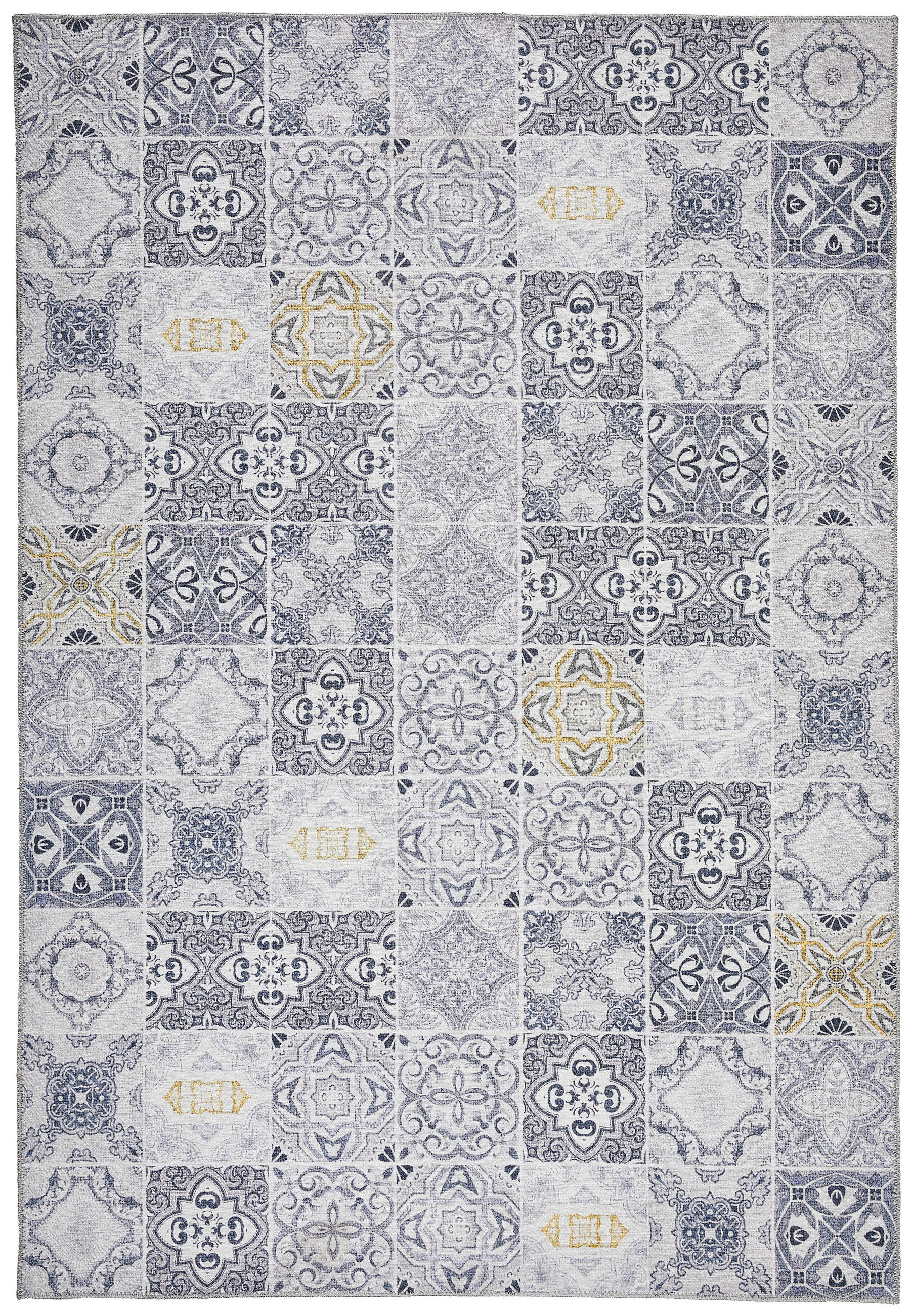 PLOCHO TKANÝ KOBEREC, 140/200 cm žltá, sivá - žltá/sivá, Trend, textil (140/200cm) - Novel