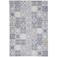 PLOCHO TKANÝ KOBEREC, 140/200 cm žltá, sivá - žltá/sivá, Trend, textil (140/200cm) - Novel