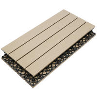 TERRASSENFLIESE 6 Stück  - Grauweiß, KONVENTIONELL, Holzwerkstoff (30/60/2,1cm) - Ambia Garden