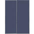 SCHWEBETÜRENSCHRANK 2 -türig Blau, Weiß - Blau/Weiß, Design, Holzwerkstoff (155/223/67cm) - CARRYHOME