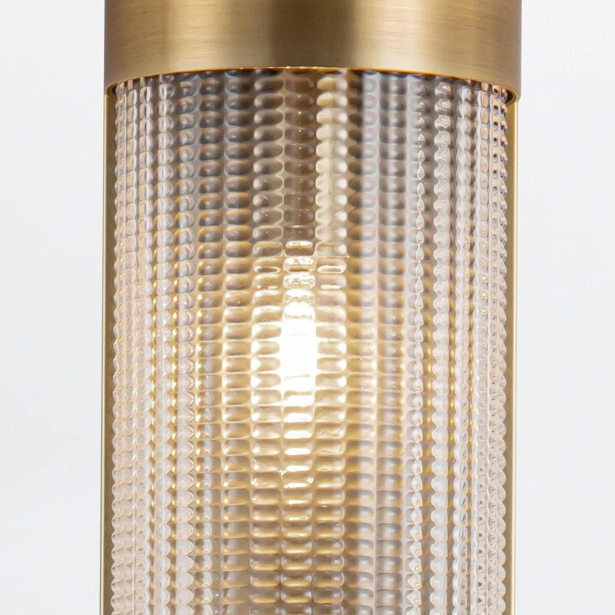 WANDLEUCHTE    - Messingfarben, KONVENTIONELL, Glas/Metall (46,7/11,2/9,5cm) - Elstead Lighting