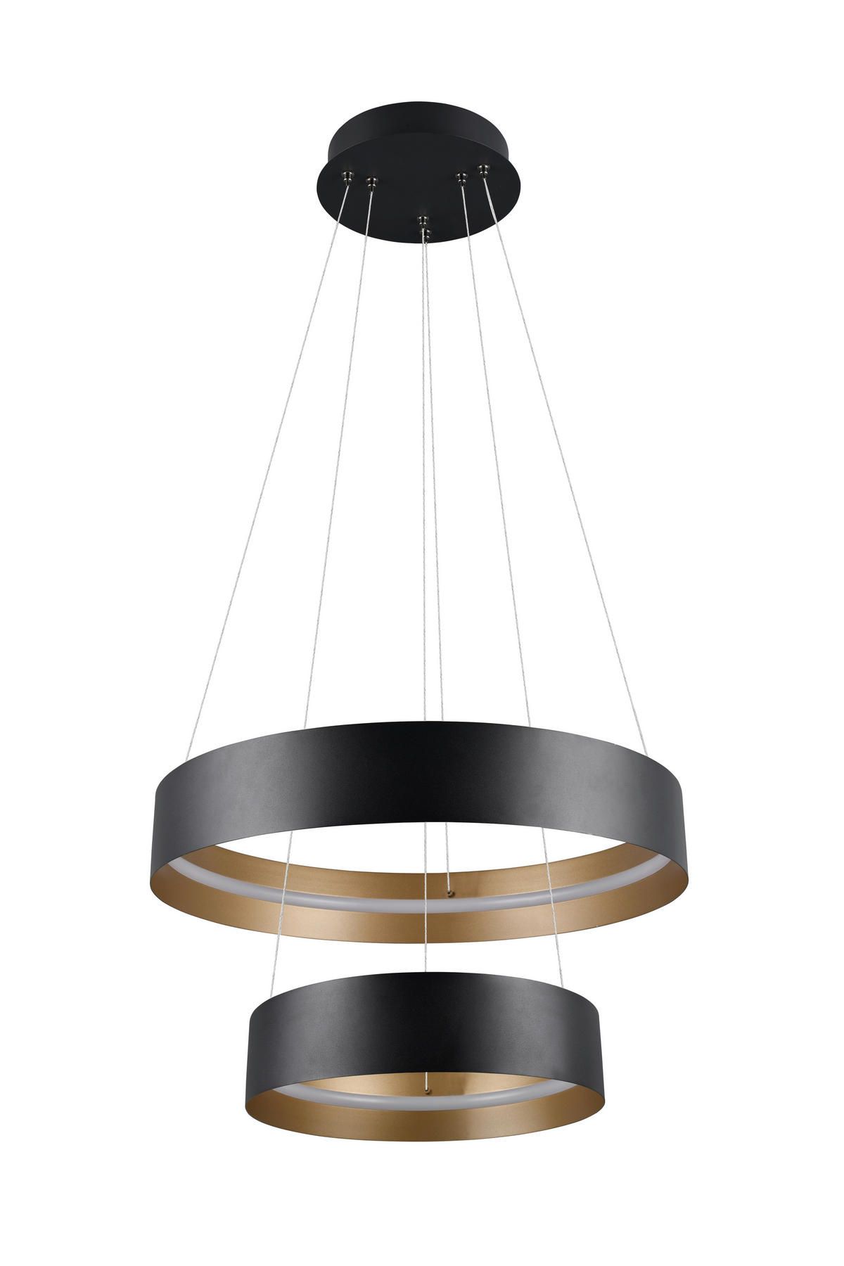 LED-HÄNGELEUCHTE 60/150 cm  - Goldfarben/Schwarz, Design, Metall (60/150cm) - Musterring
