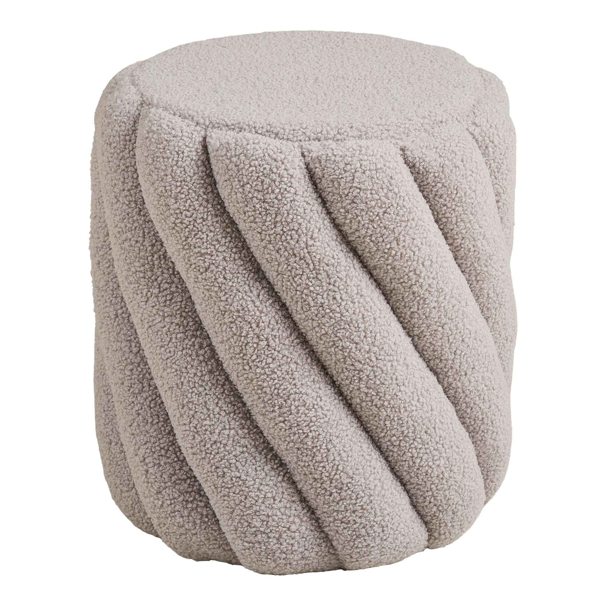 HOCKER in Textil Greige  - Greige, Basics, Textil (38/38/40cm)