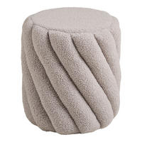 HOCKER in Textil Greige  - Greige, Basics, Textil (38/38/40cm)
