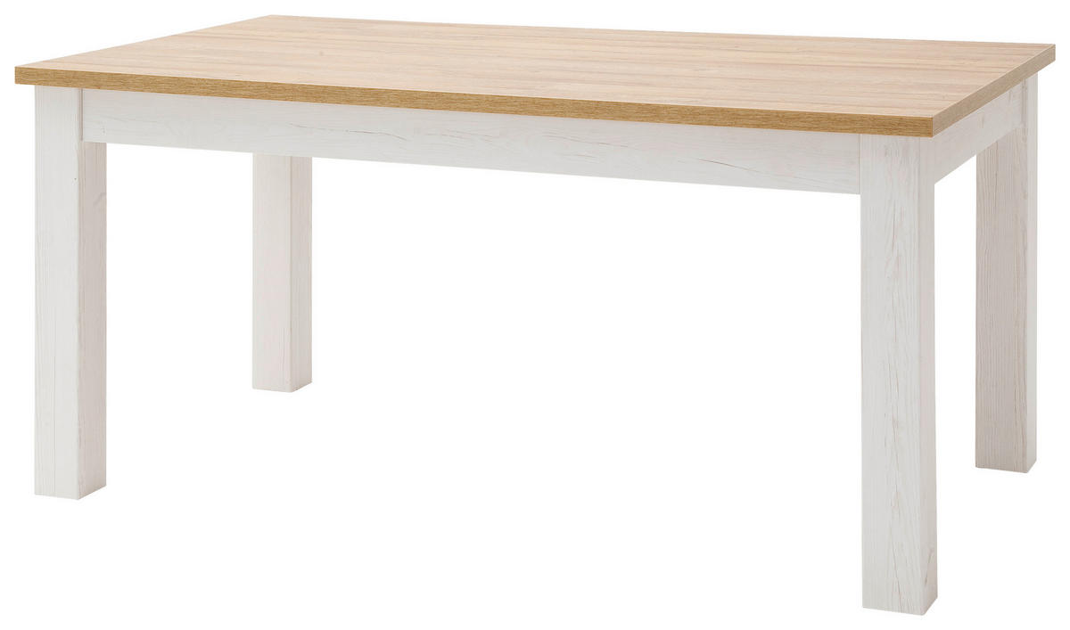 JEDÁLENSKÝ STÔL, farba duba, farba pínie, 160/90/77 cm - farba duba/farba pínie, Lifestyle, kompozitné drevo (160/90/77cm) - Livetastic