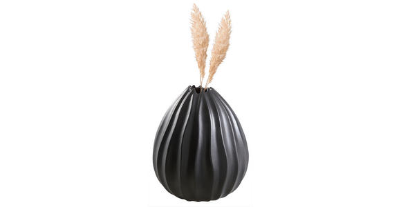 VASE 26 cm  - Schwarz, Trend, Keramik (22,5/26cm) - Ambia Home