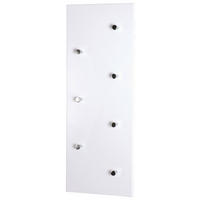 WANDGARDEROBE  in Chromfarben, Weiß Hochglanz  - Chromfarben/Weiß Hochglanz, Design, Holzwerkstoff/Metall (80/30/6cm)
