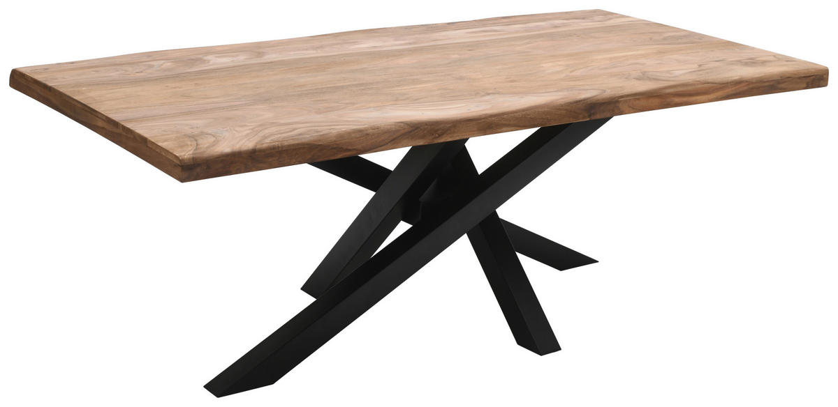 TISCHPLATTE Sheesham Sheeshamfarben  - Sheeshamfarben, Design, Holz (200/100/5,5cm) - Landscape