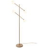 STEHLEUCHTE 47,5/63,5/165 cm    - Beige/Weiß, Design, Glas/Metall (47,5/63,5/165cm) - It's about Romi