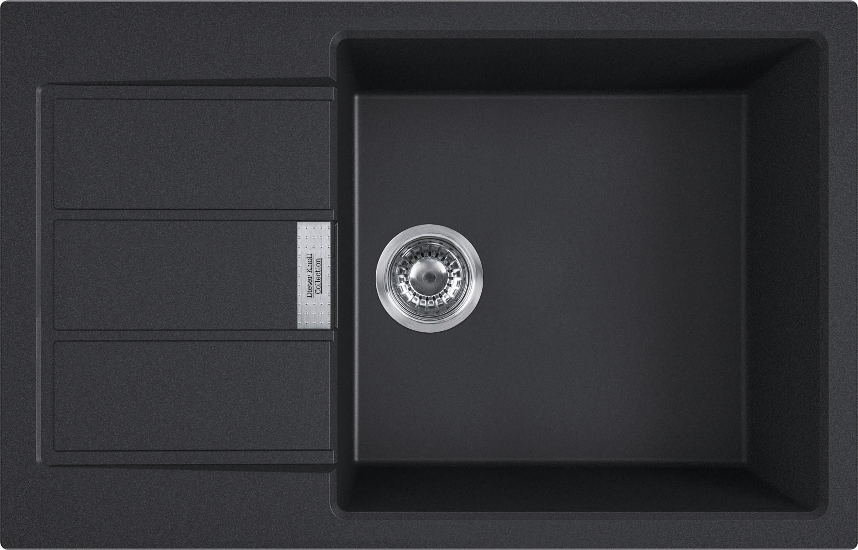 SPÜLE DK 1300  - Schwarz, Basics, Stein (78/20,7/50cm) - Dieter Knoll