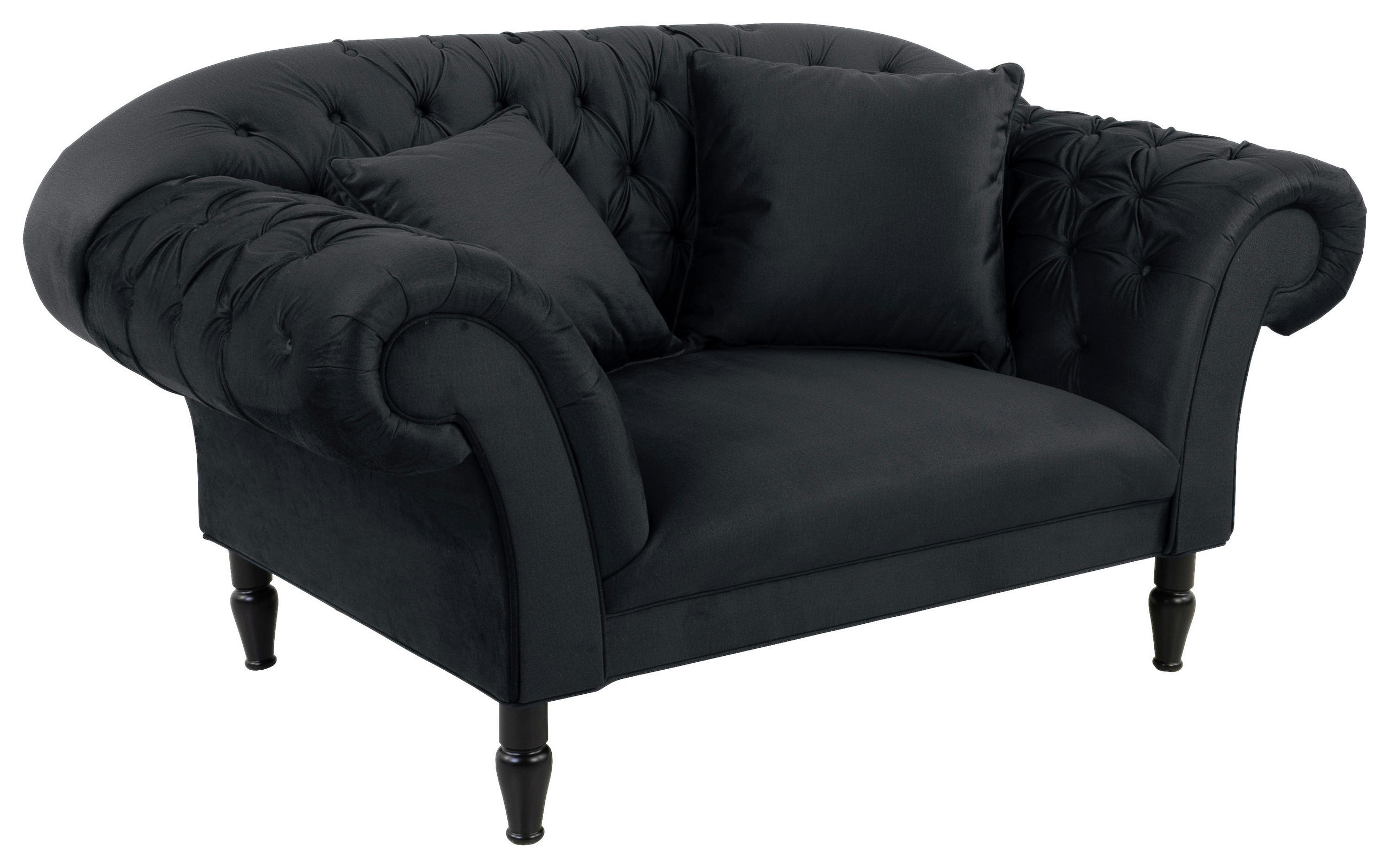 XXL FOTEL - fekete/antracit, Design, textil/fa (180/94/103cm) - MID.YOU