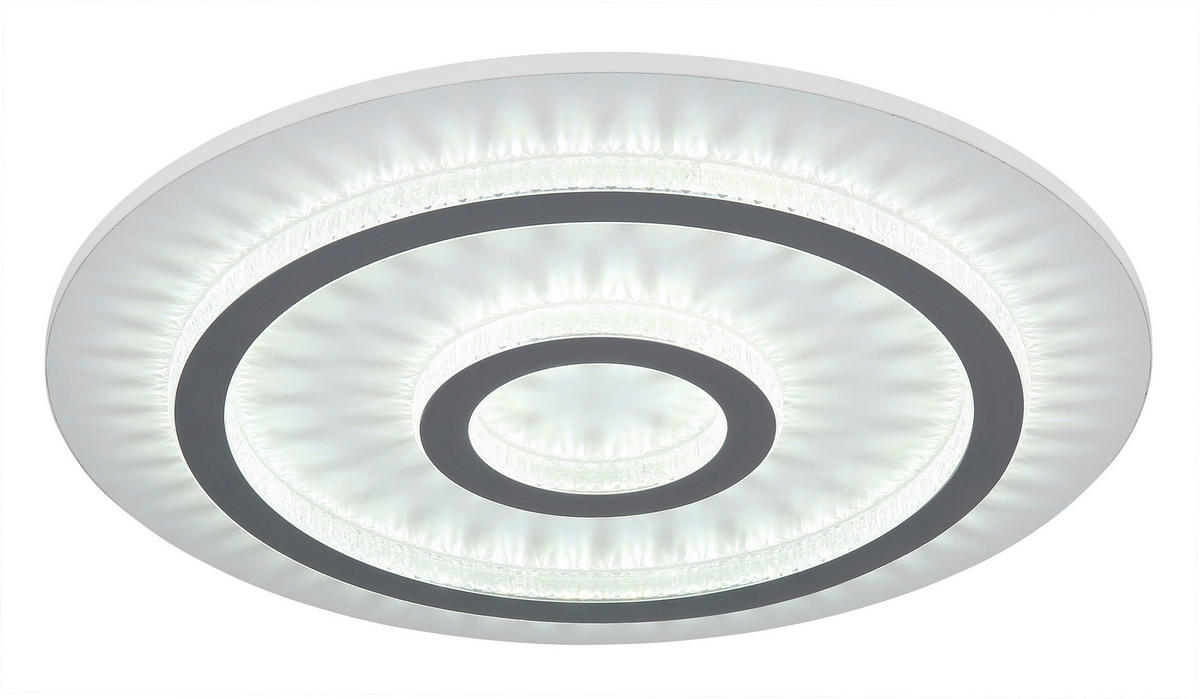 STROPNÍ LED SVÍTIDLO, 45/5,5 cm  - bílá/čiré, Design, kov/plast (45/5,5cm) - Globo