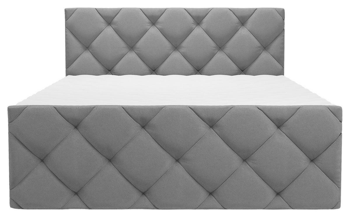 BOXBETT 160/200 cm  in Dunkelgrau  - Dunkelgrau/Schwarz, KONVENTIONELL, Kunststoff/Textil (160/200cm) - Carryhome