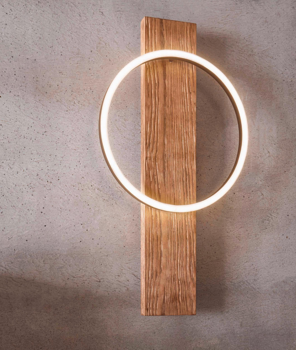 LED-DECKENLEUCHTE 30 cm  - Schwarz/Braun, Natur, Holz/Kunststoff (30cm)