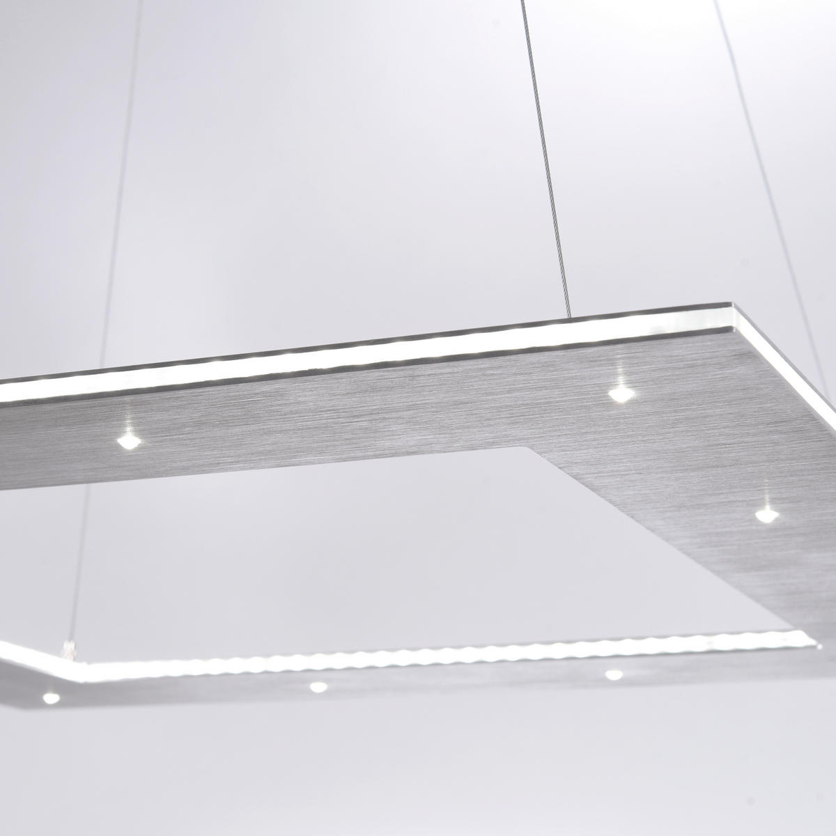 LED-HÄNGELEUCHTE PURE-COSMO 50/50/200 cm   - Alufarben, Design, Kunststoff/Metall (50/50/200cm)