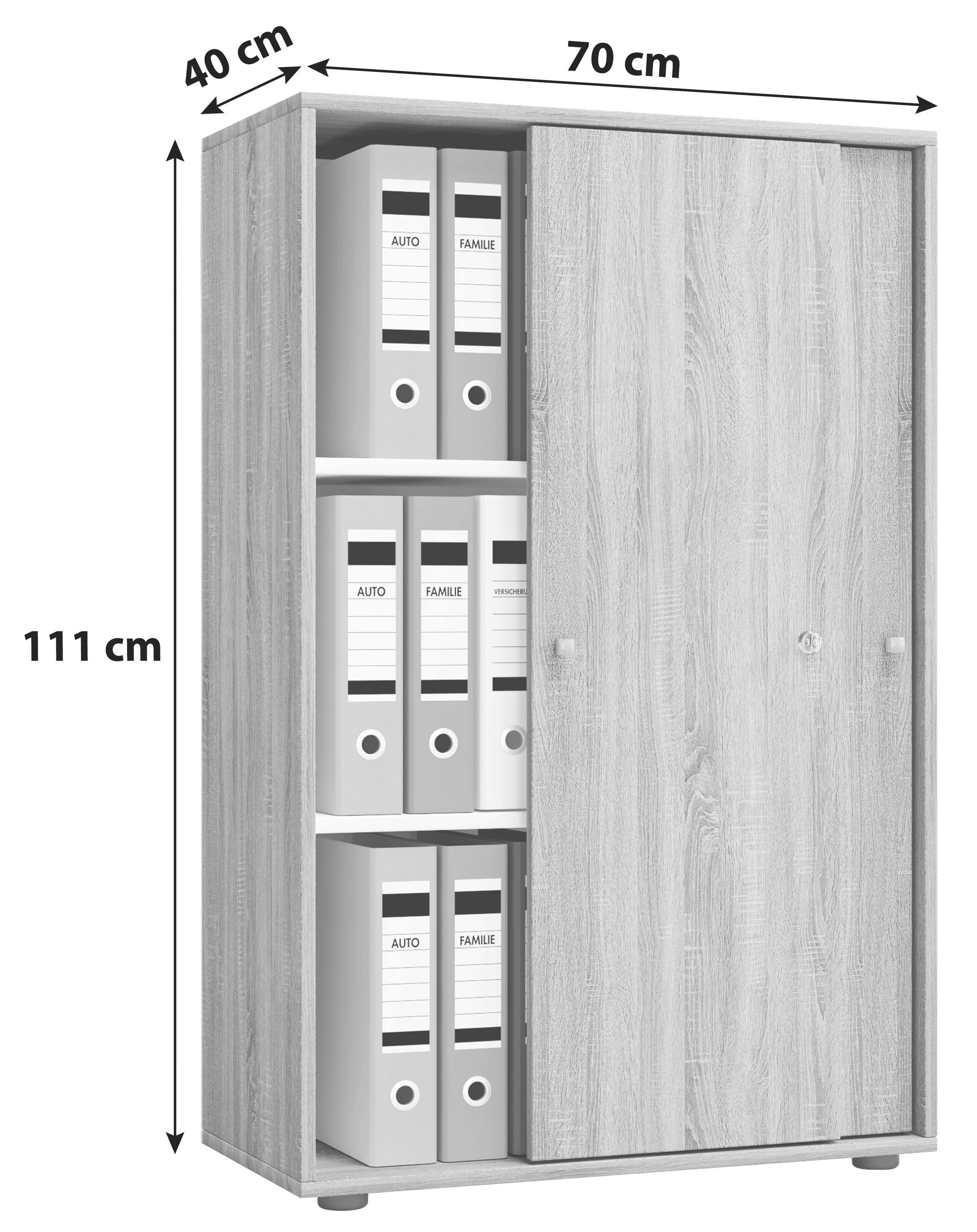 AKTENSCHRANK 70/111/40 cm - Sonoma Eiche, Basics, Holzwerkstoff (70/111/40cm) - MID.YOU