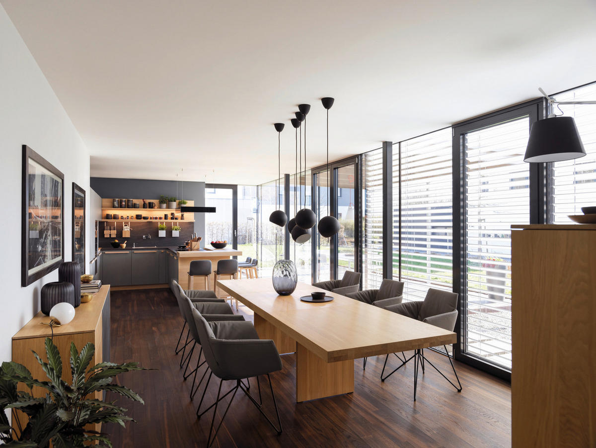 ESSTISCH in Holz 200-300/100/75 cm  - Eiche Bianco/Eichefarben, Natur, Holz (200-300/100/75cm) - TEAM 7