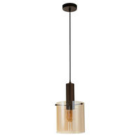 HÄNGELEUCHTE Sweden 20/35-120/20 cm   - Bernsteinfarben, MODERN, Glas/Metall (20/35-120/20cm) - Searchlight