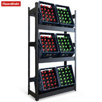 FLASCHENREGAL  - Schwarz Hochglanz, Basics, Metall (80/160/30cm) - Floordirekt