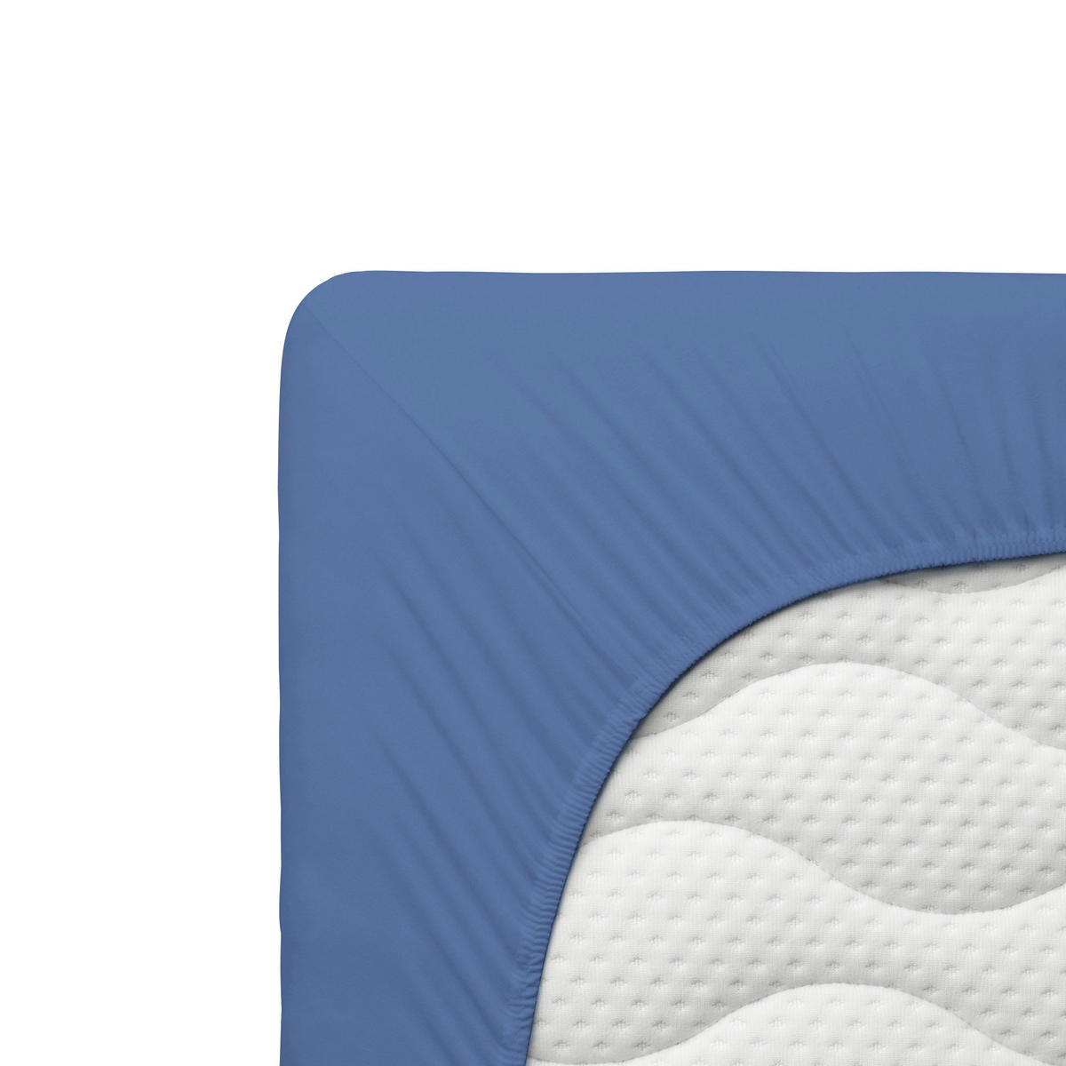 SPANNLEINTUCH 180-200/200-220 cm Jersey  - Dunkelblau, Basics, Textil (180-200/200-220cm) - Schlafgut