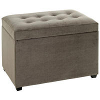 TRUHENBANK in Textil, Holzwerkstoff 58/42/39 cm  - Graubraun/Schwarz, Design, Holzwerkstoff/Textil (58/42/39cm)