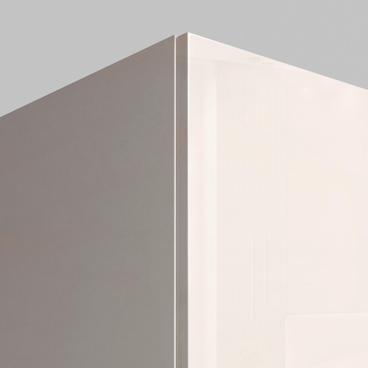 KLEIDERSCHRANK 98/219/59 cm,  in Kaschmir, 2-türig  - Kaschmir/Alufarben, KONVENTIONELL, Holzwerkstoff/Metall (98/219/59cm) - Carryhome